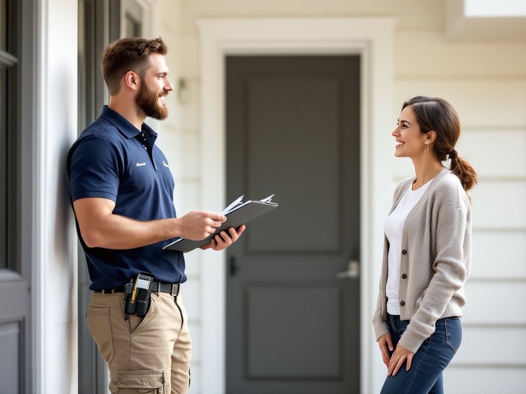 Pest Control in Apex, NC technician inspecting a property